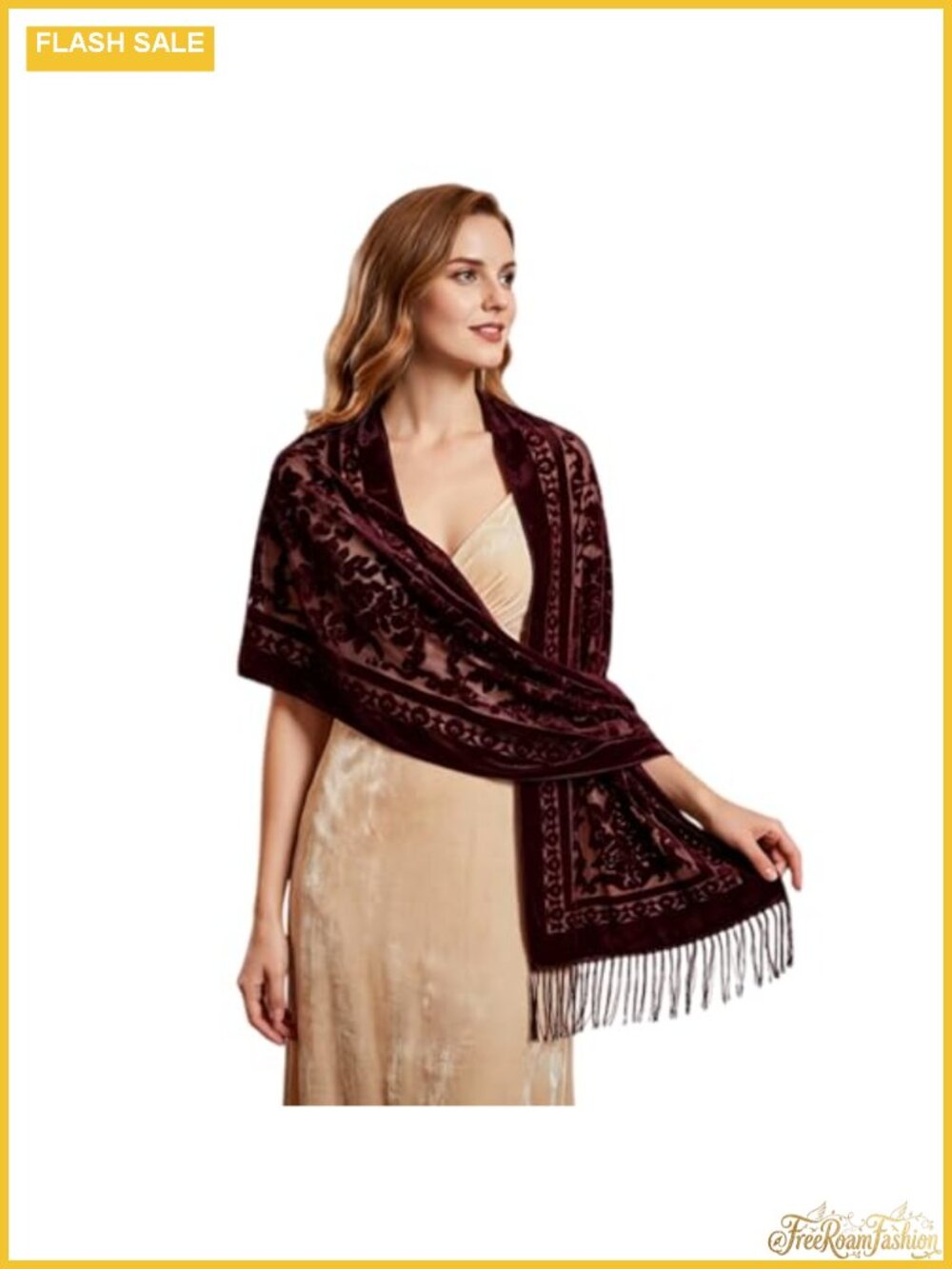 Lace Pashmina Shawl Wrap Fringe Paisley Scarf Wedding Evening